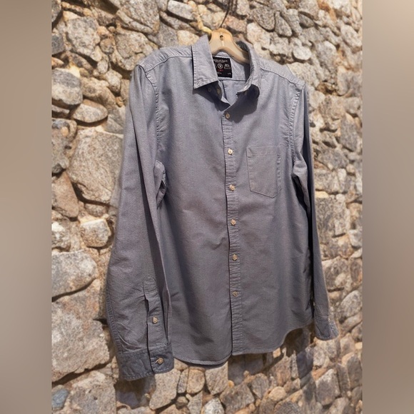 American Eagle Outfitters Men’s Long Sleeved Cotton Shirt Blue Size L - Picture 6 of 6